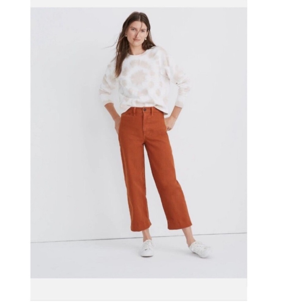 Madewell Rust Ankle Cropped Pants